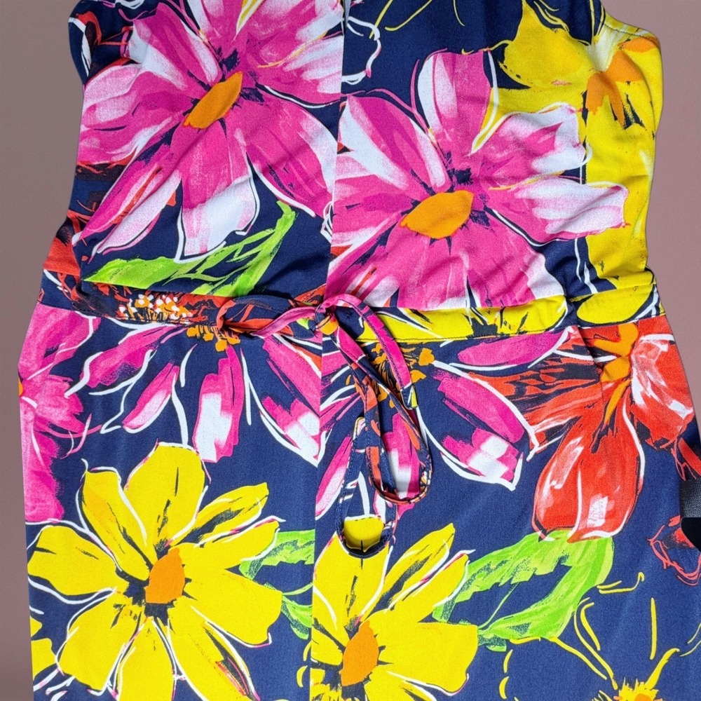 Pre-loved MSK Sleeveless Tropical Floral V-Neck Maxi Dress. Size-Medium - Picture 5 of 10